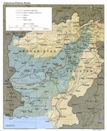 Mapa de la Frontera de Pakistán - Afganistán (Pashtunistán)