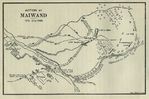 Mapa de la Batalla de Maiwand, Afganistán 1880