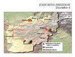 Mapa de la Operación Enduring Freedom, Afganistán 4 Diciembre 2001