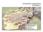 Mapa de la Operación Enduring Freedom, Afganistán 3 Diciembre 2001