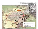 Mapa de la Operación Enduring Freedom, Afganistán 28 Noviembre 2001