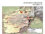 Mapa de la Operación Enduring Freedom, Afganistán 27 Noviembre 2001