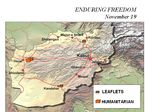 Mapa de la Operación Enduring Freedom, Afganistán 19 Noviembre 2001
