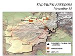 Mapa de la Operación Enduring Freedom, Afganistán 15 Noviembre 2001