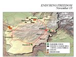 Mapa de la Operación Enduring Freedom, Afganistán 13 Noviembre 2001