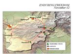 Mapa de la Operación Enduring Freedom, Afganistán 12 Noviembre 2001