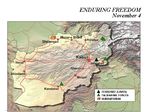 Mapa de la Operación Enduring Freedom, Afganistán 4 Noviembre 2001