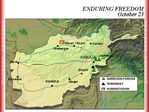 Mapa de la Operación Enduring Freedom, Afganistán 23 Octubre 2001
