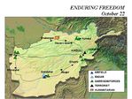 Mapa de la Operación Enduring Freedom, Afganistán 22 Octubre 2001