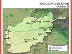 Mapa de la Operación Enduring Freedom, Afganistán 20 Octubre 2001
