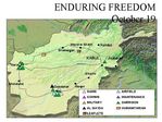 Mapa de la Operación Enduring Freedom, Afganistán 19 Octubre 2001