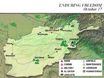 Mapa de la Operación Enduring Freedom, Afganistán 17 Octubre 2001