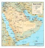 Mapa de Relieve Sombreado de Arabia Saudita