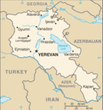 Mapa Politico Pequeña Escala de Armenia