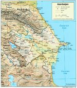 Mapa de Relieve Sombreado de Azerbaiyán