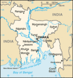 Mapa Politico Pequeña Escala de Bangladesh