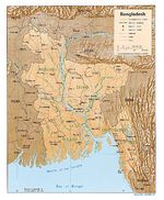 Mapa de Relieve Sombreado de Bangladesh