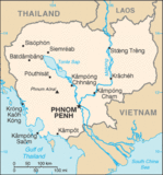 Mapa Politico Pequeña Escala de Camboya