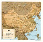 Mapa de Relieve Sombreado de China