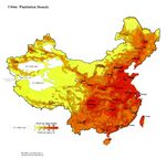 Mapa de la Densidad Poblacional de China