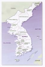 Mapa de la Península de Corea