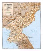 Mapa Físico de Corea del Norte
