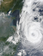 Tifón Rusa (21W) sur de Corea