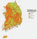Mapa de Utilización de la Tierra y Vegetación de Corea del Sur