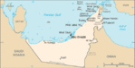 Mapa Politico Pequeña Escala de los Emiratos Árabes