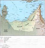 Mapa Politico de los Emiratos Árabes Unidos