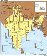 Mapa de las Religiones en India