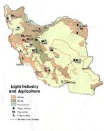 Mapa de la Industria Ligera y de la Agricultura de Irán
