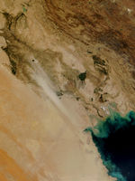 Tormenta de polvareda en Iraq