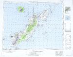 Hoja Paramushiru-To del Mapa Topográfico de Japón 1954