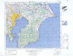 Mapa de Matsue y Cercanías, Japón 1954
