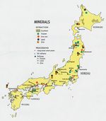 Mapa de Minerales de Japón