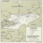 Mapa Politico de Kirguistán