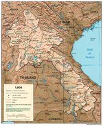 Mapa de Relieve Sombreado de Laos