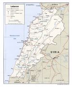 Mapa Politico de Líbano