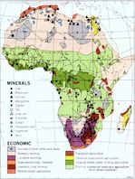 Los minerales y la actividad económica de África