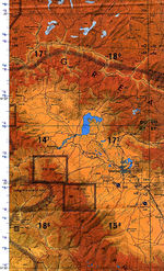 Mapa de Captain Marcy's route though Texas 1854