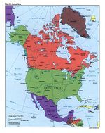 Mapa Político de América del Norte 1995