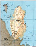 Mapa de Relieve Sombreado de Qatar