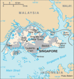 Mapa Politico Pequeña Escala de Singapur