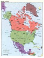 Mapa Político de América del Norte 1992