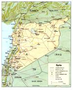 Mapa de Relieve Sombreado de Syria
