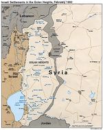 Mapa de los Asentamientos Israelíes en los Altos del Golán