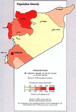 Mapa de la Densidad Poblacional de Syria