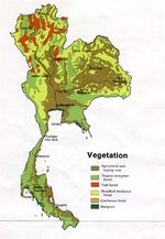 Mapa de la Vegetación de Tailandia