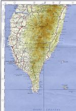 Mapa Topográfico del Sur de Taiwán 1958